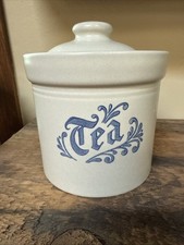 Pfaltzgraff Yorktowne Tea Canister 1 Qt. Made In USA With Lid #504 Vntg