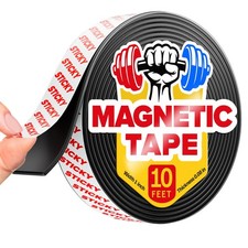 Super Sticky Magnetic Tape 10 feet x 1 inch - Stong Magnet Strip with Adhes...