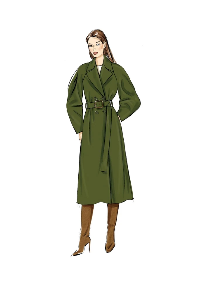 Vogue V2137B5 Misses' Double Breasted Trench Coat Sewing Pattern - Image 4 of 4