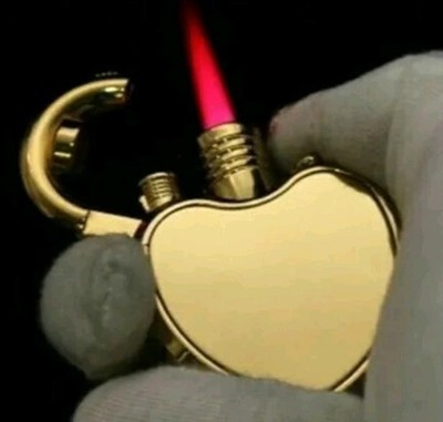 Golden Love Zigaretten Gas Nachfüllbar Rosa Flamme Feuerzeug