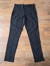Women's Black Slim Fit Tapered Dress Pants