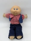Vintage 1982 Cabbage Patch Kids Boy Doll Blue Eyes Bald Cowboy Outfit Boots