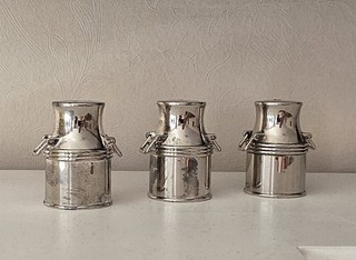 Rare Vintage Plated Silver Milk Churn Churns Romany Gypsy Collectors