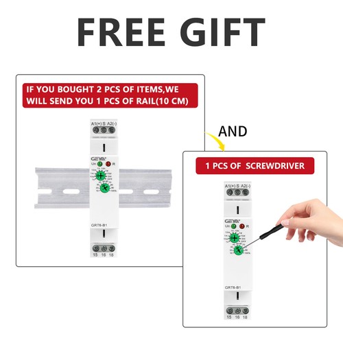GEYA MultifunctionTimer Relay switch 10 Funcitons Time Delay Relay AC/DC24V-240V - Picture 4 of 12