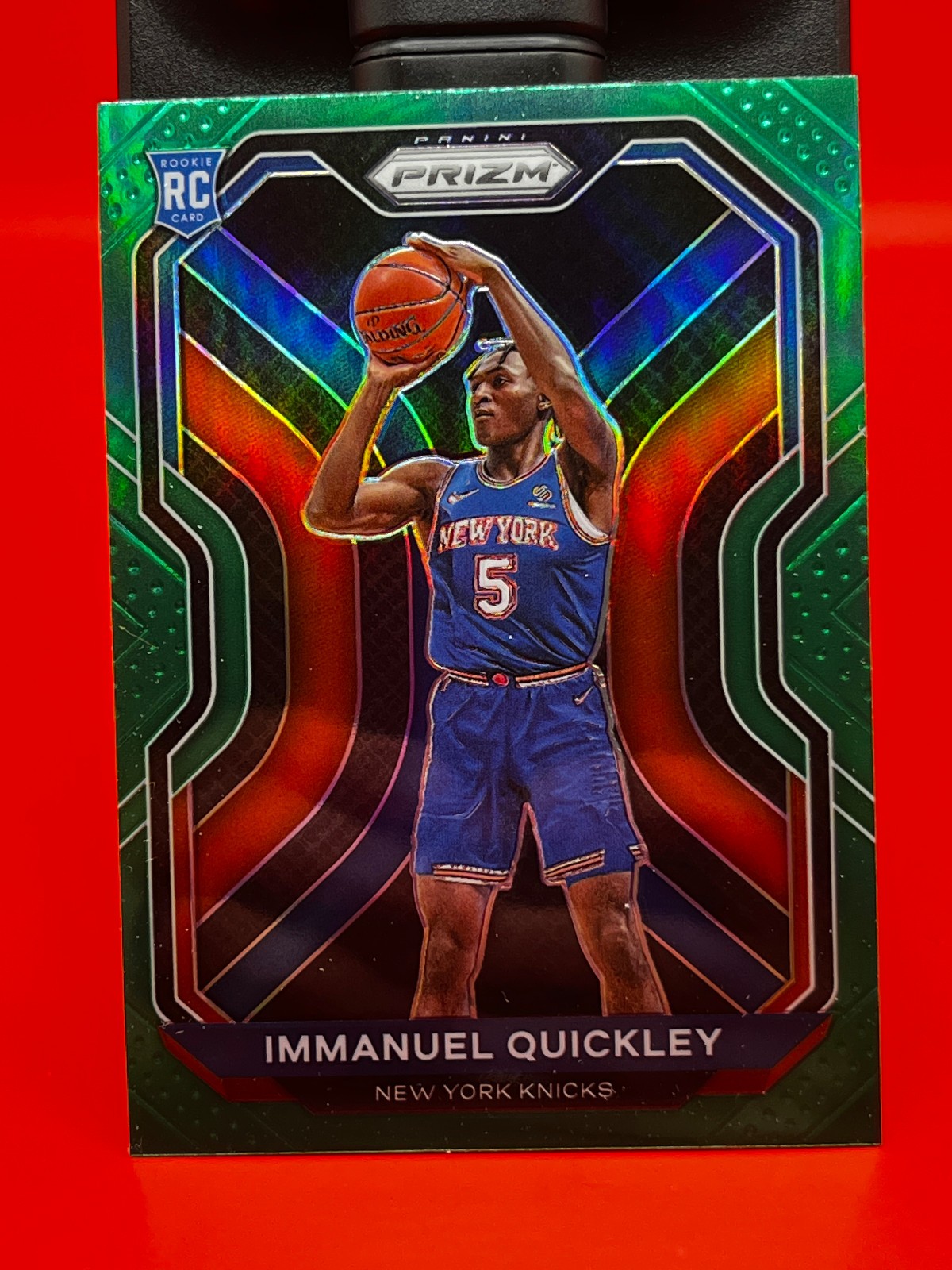 2020-21 Panini Prizm - Immanuel Quickley #296 Green Prizm (RC) Knicks