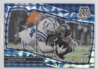 2024 Panini Mosaic Bang! Reactive Blue Mosaic Prizm 89/99 Zaire Franklin #7 0c4