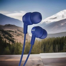 Mixx Earphones eBuds  Audio Stereo eBuds In Ear Blue Lightweight with Microphone