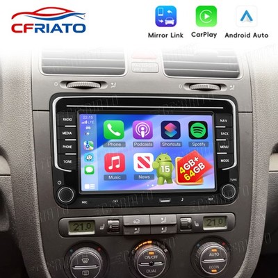 Für VW GOLF 5 6 Plus Touran Polo Caddy 4+64G Carplay Android 15 Autoradio GPS FM