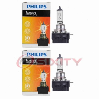 2 pc Philips Low Beam Headlight Bulbs for Ford Fiesta 2011-2013 Electrical wm