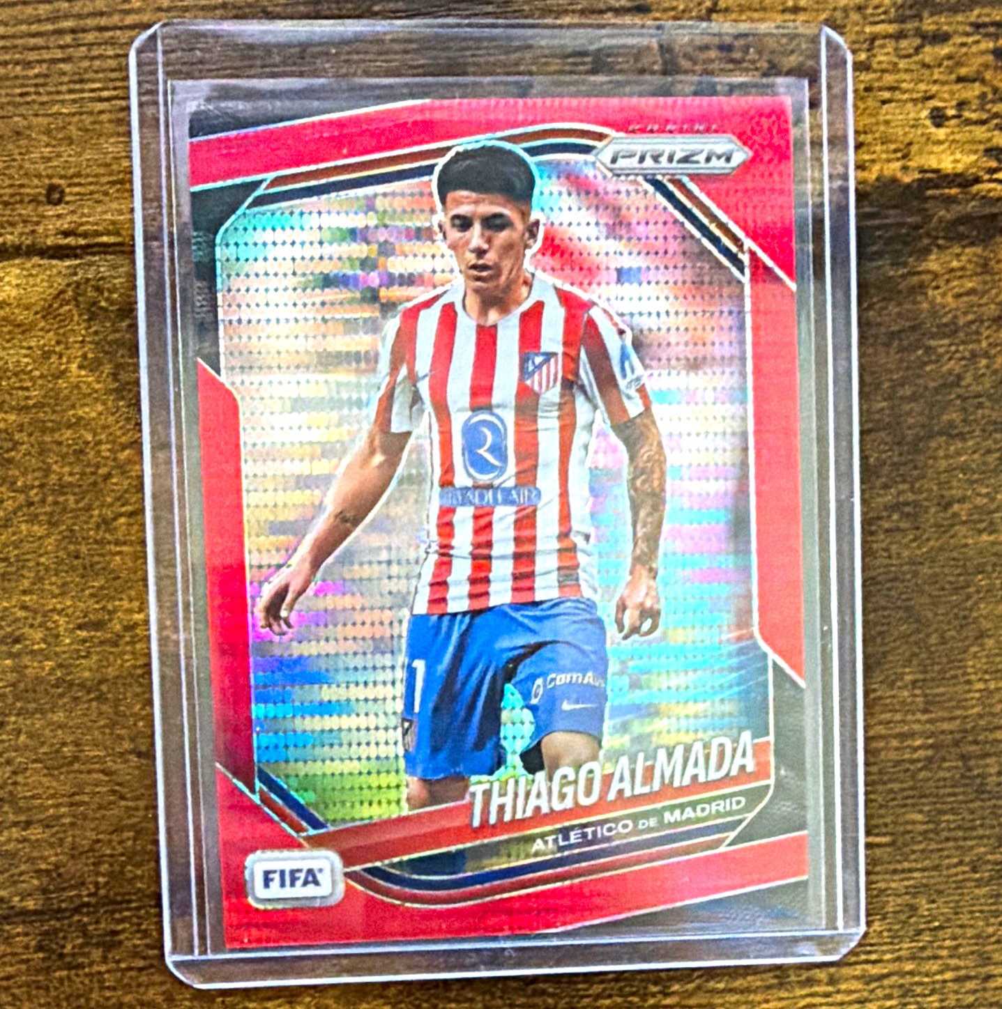 Panini 2025-26 Prizm FIFA Thiago Almada Atletico Madrid #12 Red Prizm /10