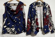 Madeleine Thick Stretchy 2 Piece Multi Casual Top & Cardigan Set Size M-14/16