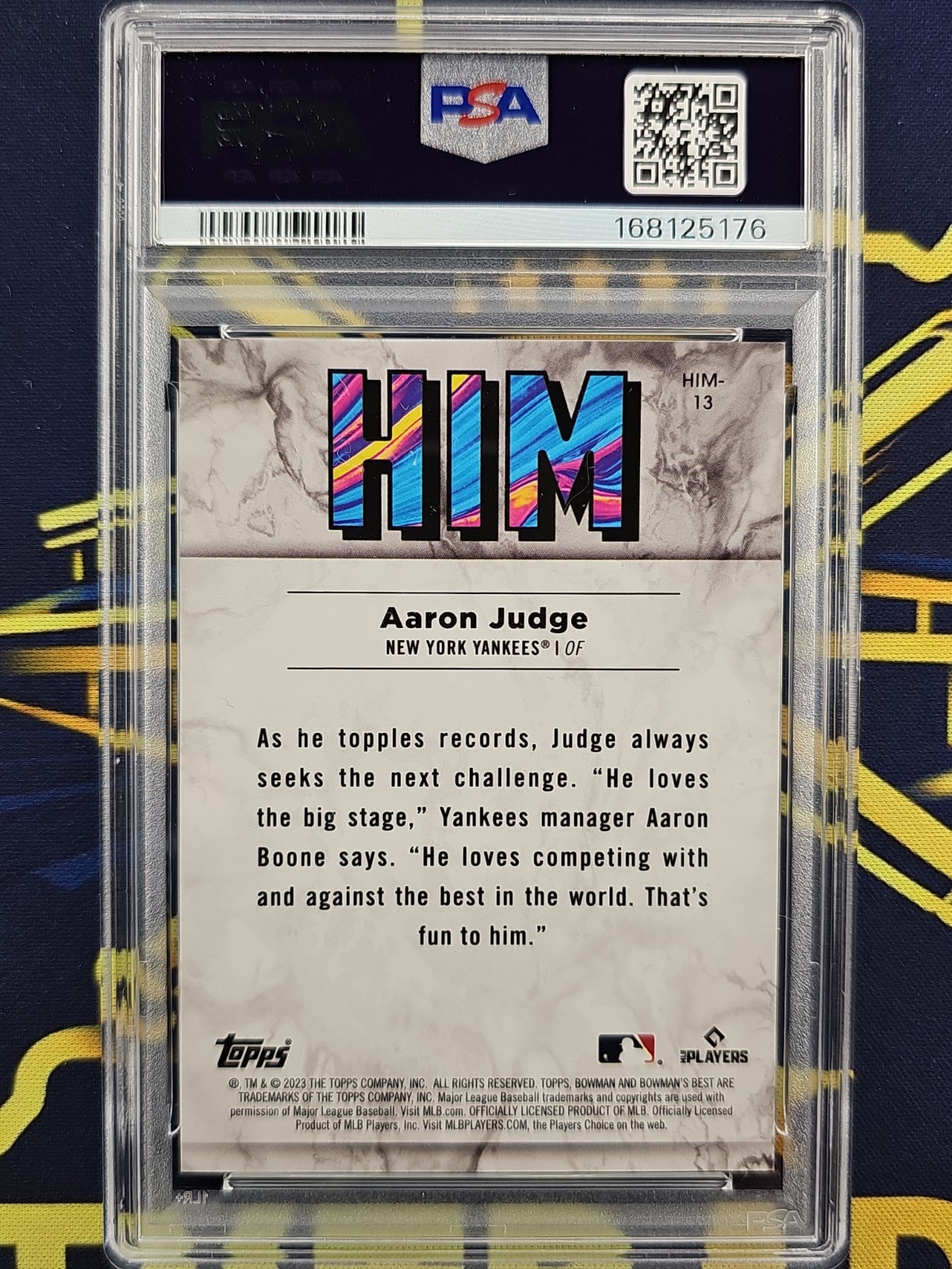 2023 BOWMAN'S BEST HIM #HIM13 AARON JUDGE PSA 9 view 2