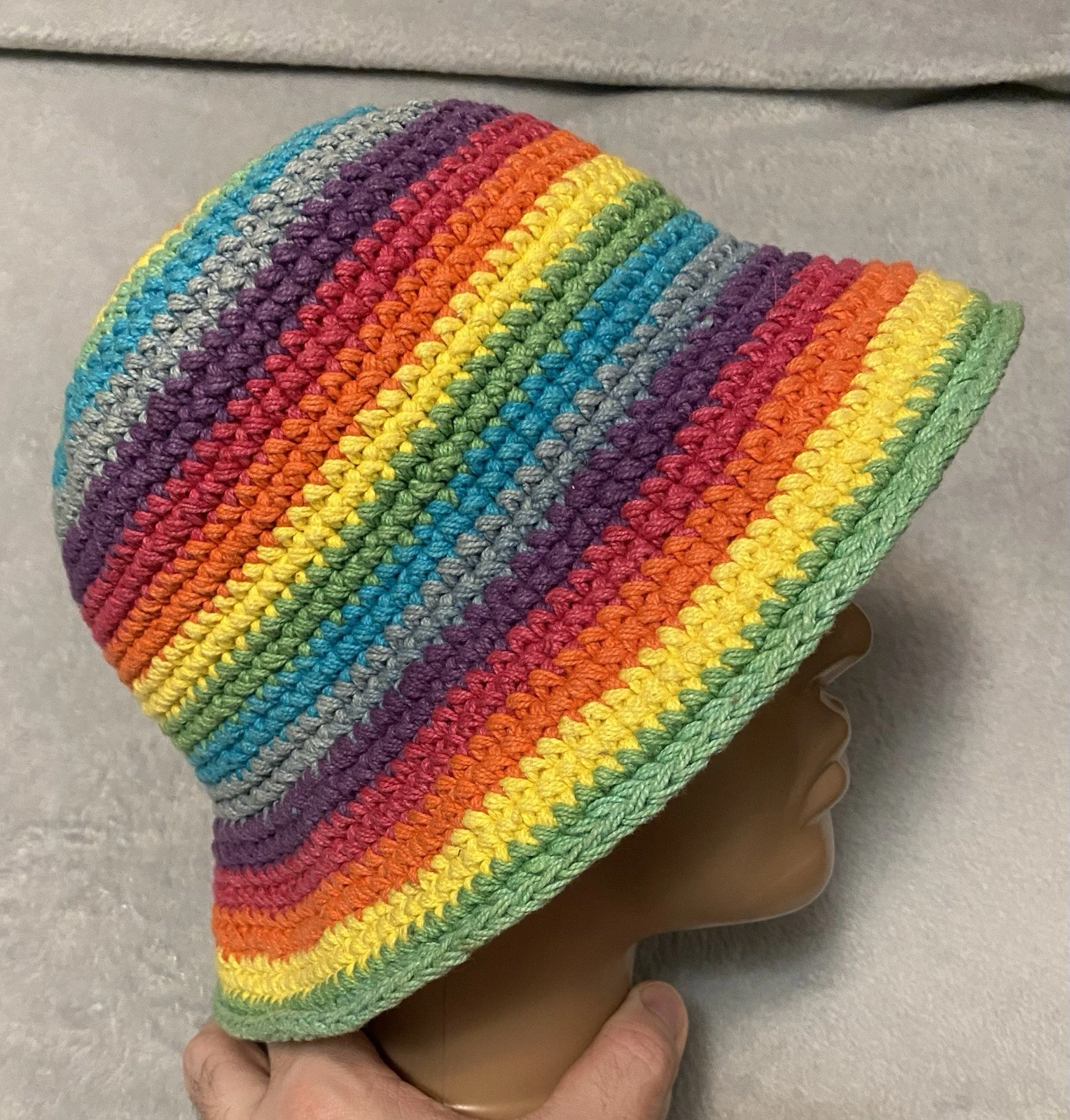 Vintage Hype Hippy Hemp Rasta Style Hat Bucket Hat One Size Unisex Y2K LGBT