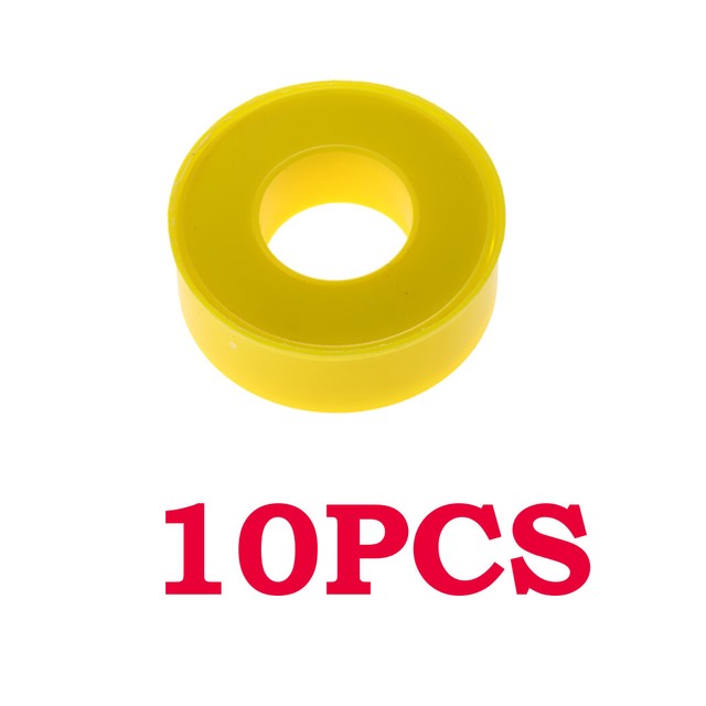 Pack Of 10 Rolls PTFE Gas Line Pipe Thread Tape Yellow Length 12m,Wide