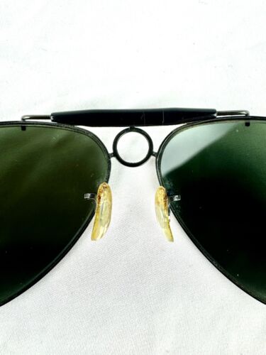 OCCHIALI DA SOLE AVIATORE BAUSCH & LOMB RAY BAN USA G15 UV VERDE SCURO anni 70 - Foto 7 di 13