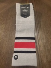 Stance Boyd Snow OTC Performance Socks Youth Size Large 3-5.5 Heather Grey