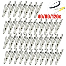 Single Prong Alligator Clips W/ Teeth Aligator Clip Test 40-120X