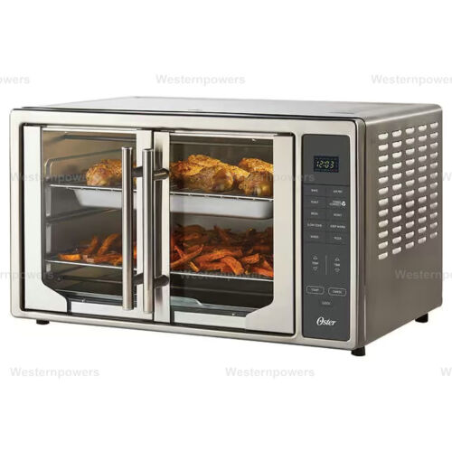 Oster Digital French Door Air Fry Countertop Oven-10 Cooking Presets 12 HR Timer - Picture 1 of 3