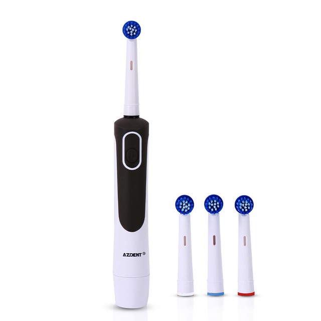 Dental Sonic Electric Toothbrush Waterproof + 4 Soft Round Brush Heads