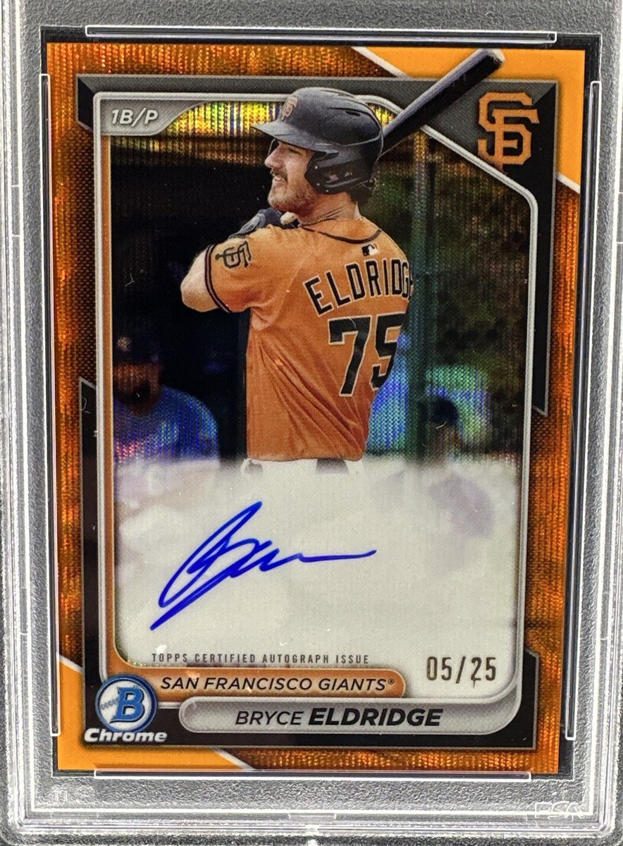 その他 BRYCE ELDER BOWMAN 1ST GOLD WAVE PSA10 2024 Bowman Baseball Bryce Eldridge Auto Chrome Orange Wave