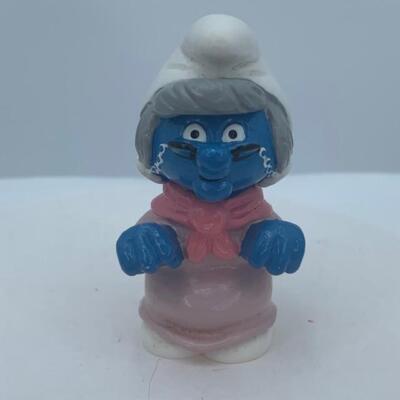 Smurfs 20408 Nanny Smurf Grandma Vtg Figurine Schleich Peyo Applause Figure