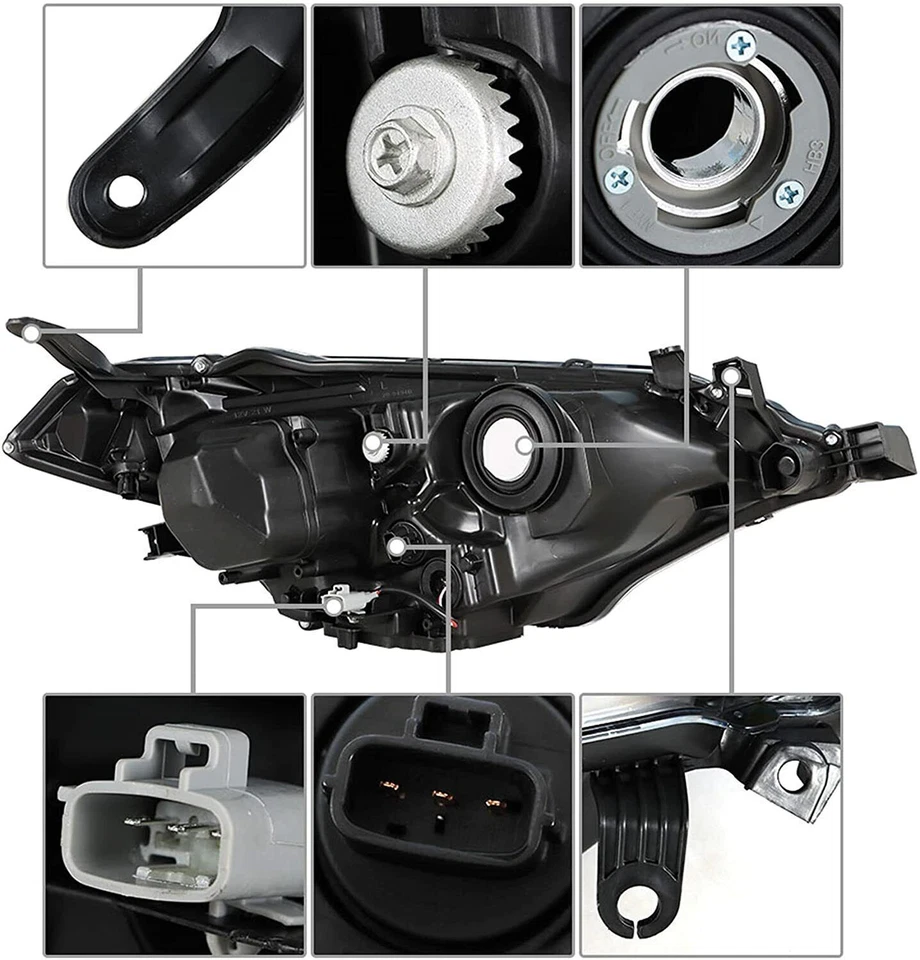 For 2014 2015 2016 Toyota Corolla Headlights Headlamps SET 14 15 16 Head Light