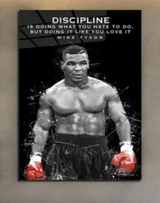 Mike Tyson Poster Art Discipline Motivational Quotes Wall Decor
