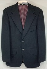 Designers Collection By Paul Bellino VTG Check Black Sportscoat See Measurements