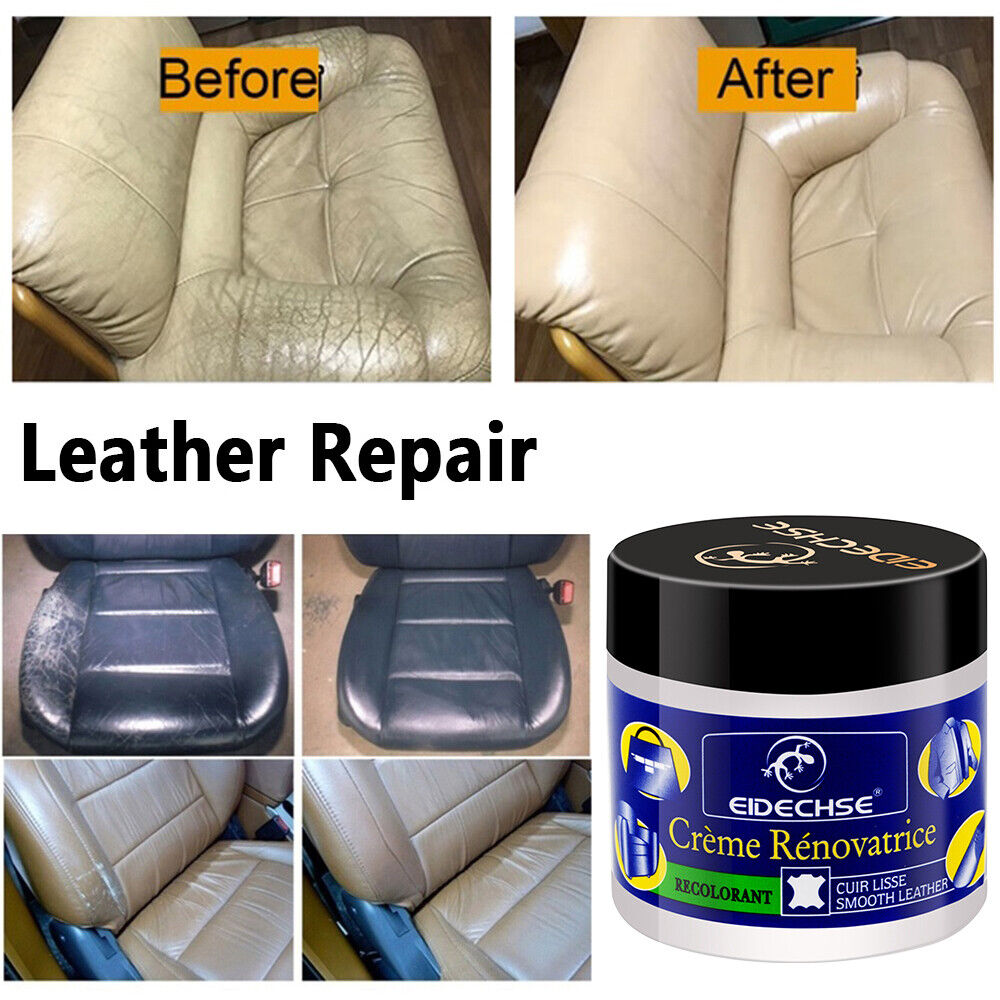 Leather Repair Filler Cream Kit Restore Car Seat Sofa Scratch Scuffs Hole  Rip