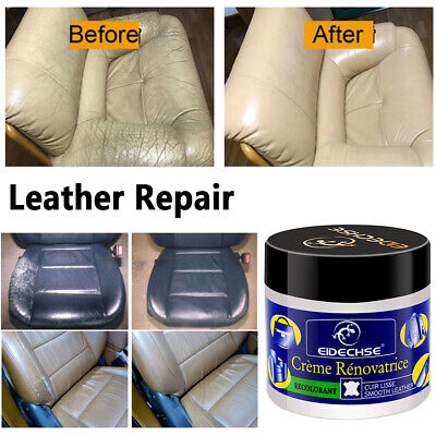 Leather Repair Filler Cream Kit Re Car Seat Sofa Scratch Scuffs Holes 60ml - How To Clean Car Leather Seats With Holes