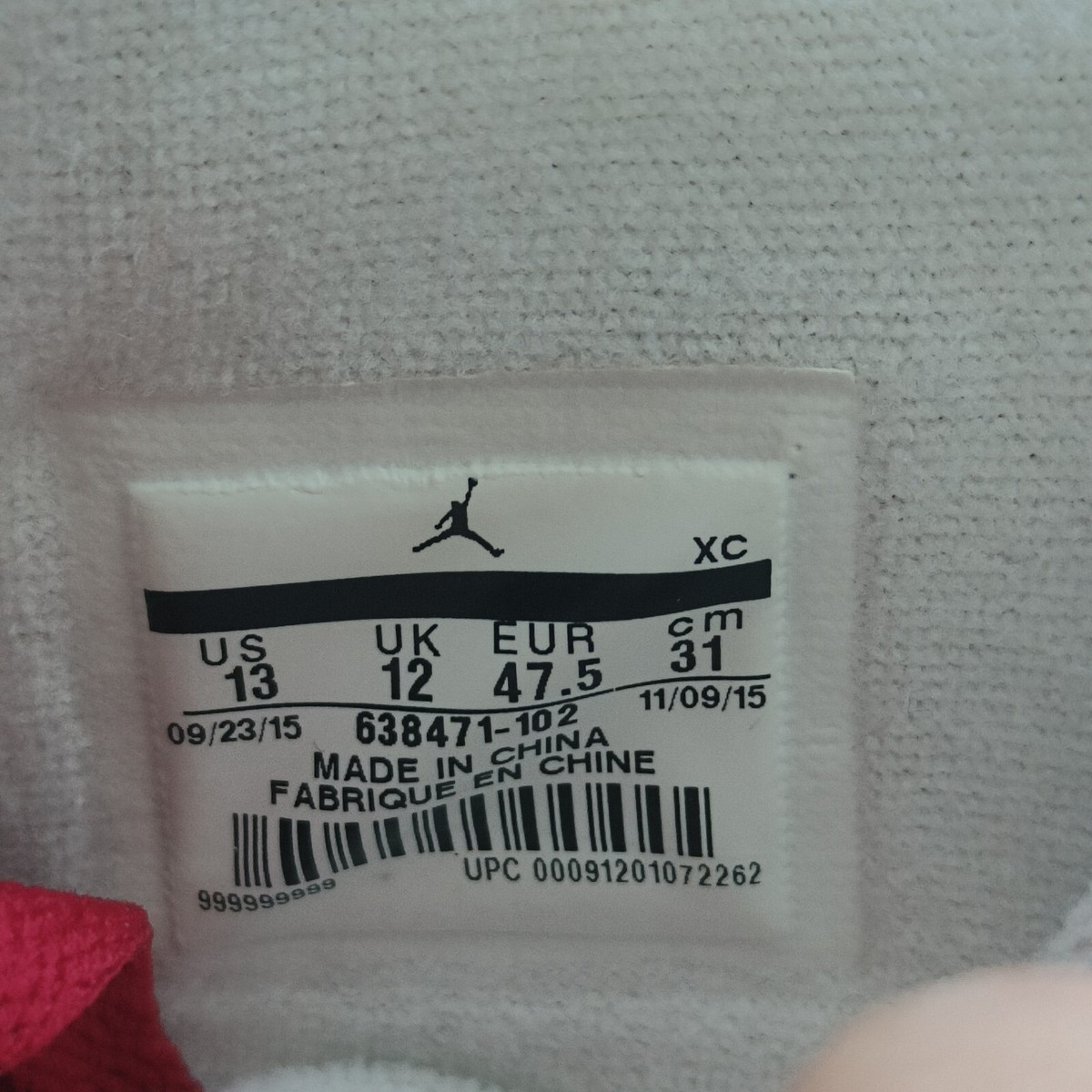 Jordan 1 AJKO OG High Timeless Canvas Sail 2016 Brand New Size 13 -  638471-102‎ Nike Air Jordan 1 KO High OG I Retro Sail White Varsity Red  main image 4