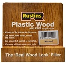 Rustins Plastic Wood Filler Repair Fix Fill Cracks Gaps Holes Tube 20g - NATURAL