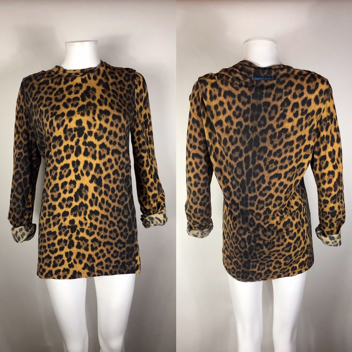 Vtg Jean Paul Gaultier Jean's Leopard Long Sleeve T Shirt | eBay