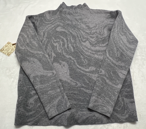 NUEVO CON ETIQUETAS CHRISTIAN SIRIANO Mujer M Tejido Suéter Cuello Simulado Gris Mármol Clásico - Imagen 3 de 13