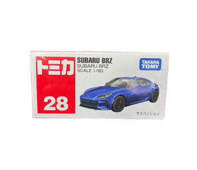 青いレースカー ミニカー 28 Tomica No. 28 Subaru BRZ Blue JDM Takara Tomy 1/60 Diecast Car