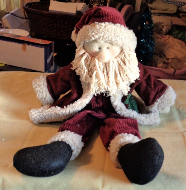 Vintage Rag mop Santa Doll 1980s New