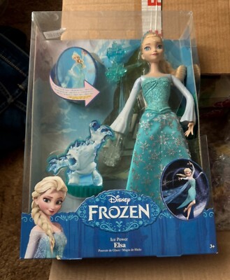 2014 Mattel Disney Frozen Ice Power Elsa Leuchtpuppe - Schneeflockenwerfer RAR