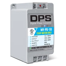 Single to 3 Phase Converter, Use 7.5HP(5.5kW) 23A Motor 200V-240V Only, MY-PS-10