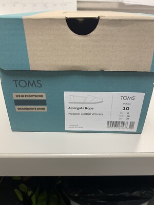 Toms Alpargata Rope Womens EMPTY BOX Size 10-REEDERSONG