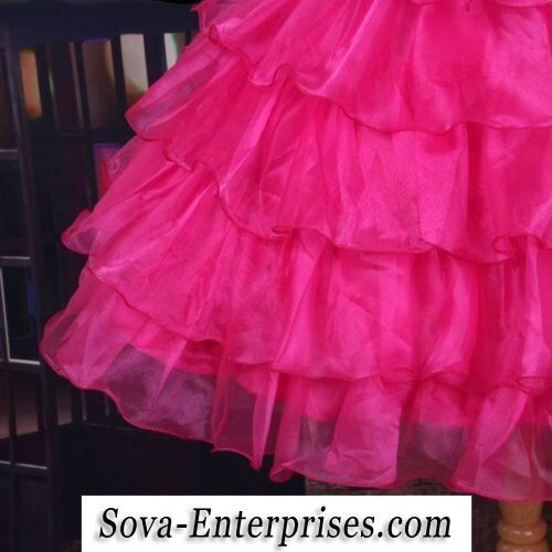 Fuchsia Fancy Ruffled Flower Girl Wedding Pageant Dress, Size 6 ...