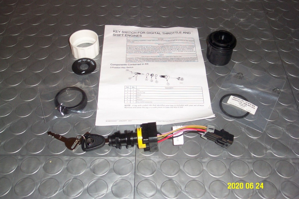 Mercury Marine Mercruiser DTS 4 Position Ignition Key Switch OEM