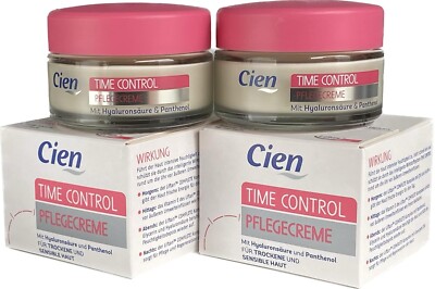 CIEN 24h Time Control Moisturising Cream mit Hyaluronsäure und Panthenol 2x 50ml