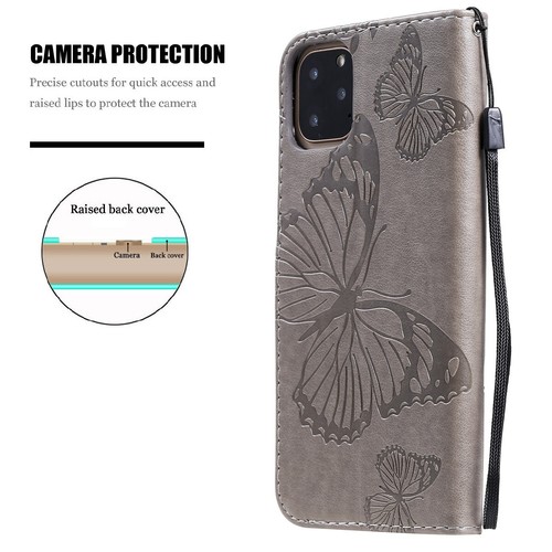 For Apple iPhone 12 Flip Leather Butterfly Girls Card Case Hold Cover - Picture 19 of 72