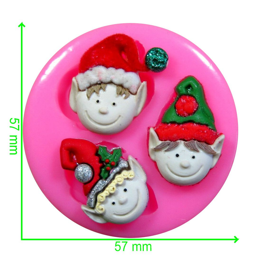 3 Cheeky Christmas Elves Mould by Fairie Blessings