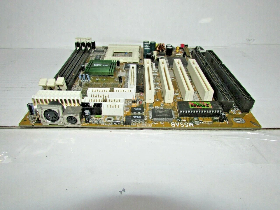 BIOSTAR M5SAB SOCKET 7 SIS 530 CHIPSET MOTHERBOARD  - Image 2 of 2