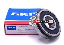SKF 6203-2RSH NR Sealed Ball Bearing W/ Snap Ring, 17x40x12 6203-2RS-NR