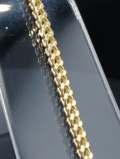 9ct Yellow Gold Franco Bracelet - 3mm - 7.5" - British Hallmarked
