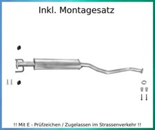 Mittelschalldämpfer für Opel Vectra B 1.6 16V 74KW Auspuff Montagesatz