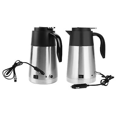12V/24V 1300ML Car Electric Water Kettle Stainless Steel Heating Coffee Tea Cup