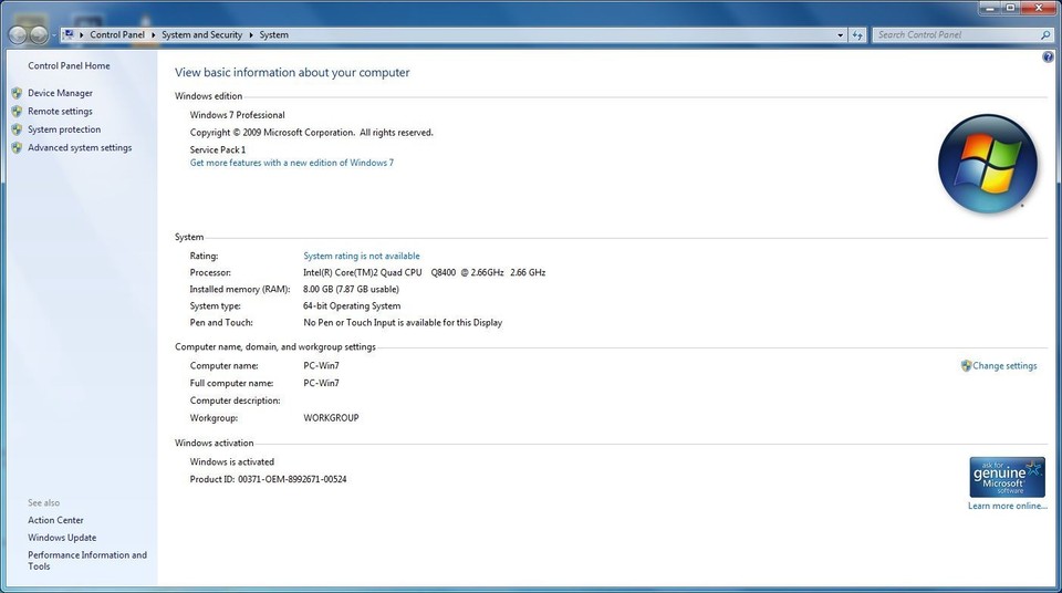 Desktop Computer Dell - Windows 7 64bit Pro - MS Office - Software ...